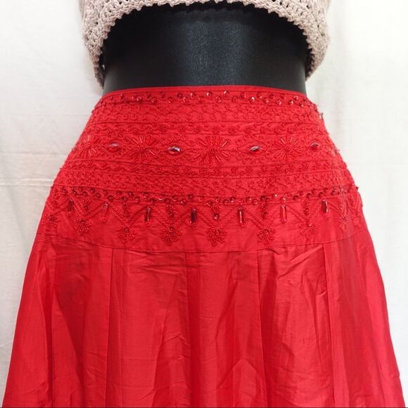 Free People Embroidered Waist Party Maxi Skirt - Picture 5 of 6